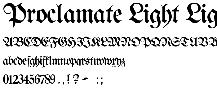 Proclamate Light Light font